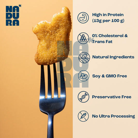 Nadura High Protein Chicken Free Nuggets Frozen 1kg (42x24g)