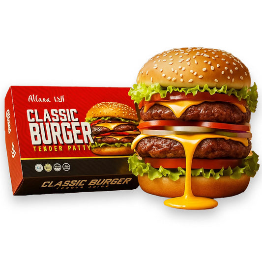 Beef Burger Tender Patty Frozen Indian 400g (100g x 4 Pieces)