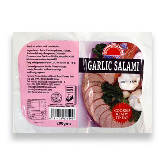 Pork Garlic Salami Frozen 200g