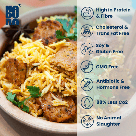 Nadura Vegan Chicken Free Tandoori Kebab Frozen 1kg