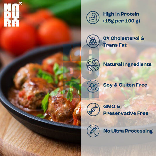 Nadura High Protein Meat Free Burger Frozen 1.4kg (14x100g)