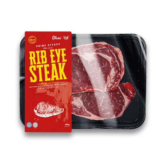 Beef Ribeye Steak Tray Pack Frozen Indian 350g