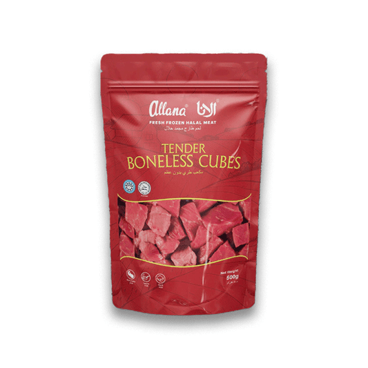 Beef Tender Cubes Frozen Indian 500g